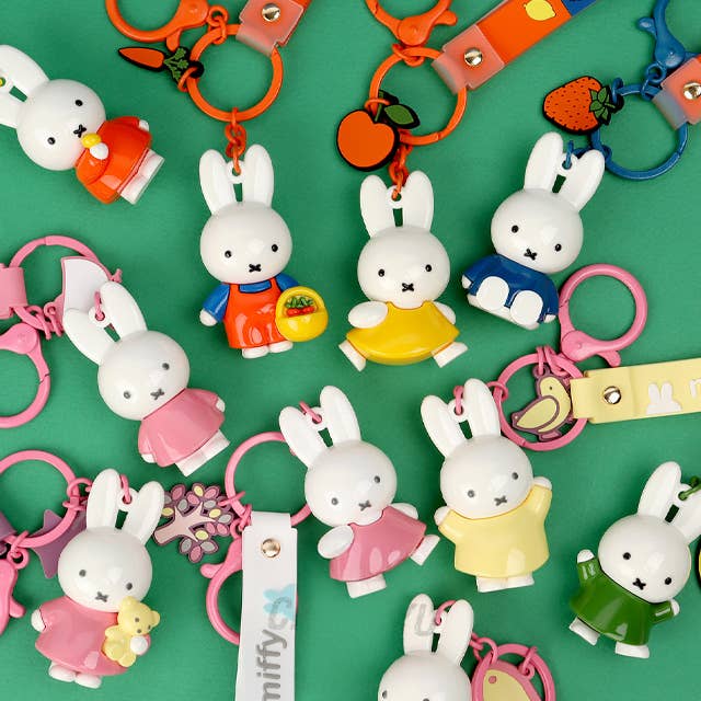 Miffy Figure Keyring &amp; Charm – Pastel &amp; Fruits Random