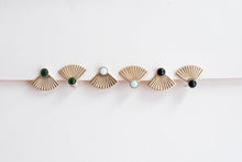 Load image into Gallery viewer, Onyx Mini Pleat Jacket Earrings MS13