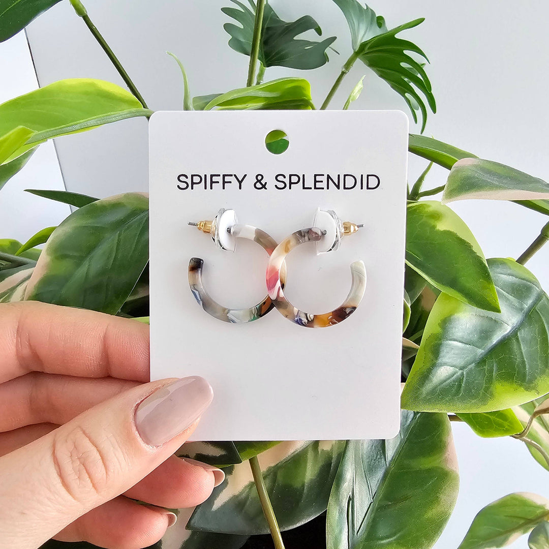 Cam Mini Hoops - Multicolor // Earrings, Gifts, Jewelry, Fall SS602