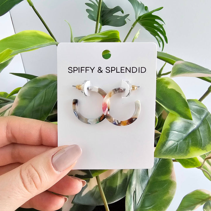 Cam Mini Hoops - Multicolor // Earrings, Gifts, Jewelry, Fall SS602