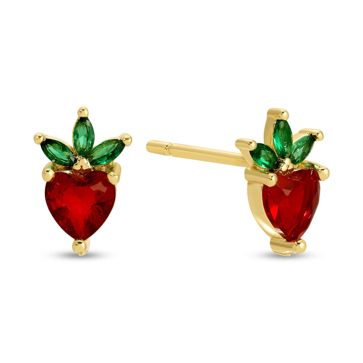 Strawberry Studs on Velvet Tags SP435