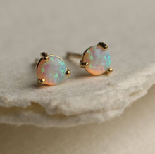 Load image into Gallery viewer, Tiny Opal Stud Earrings SP06