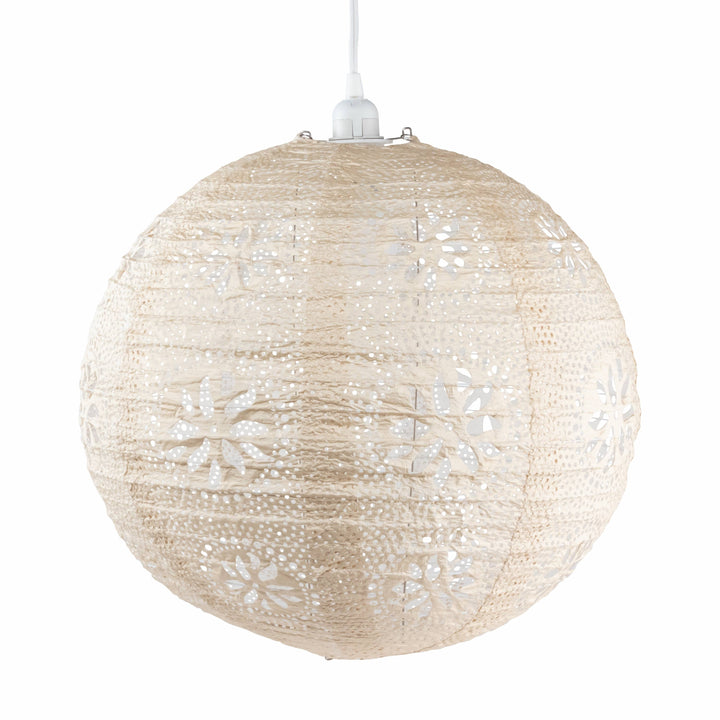 Stella Nova Outdoor Pendent Light - Boho 18"  Pearl