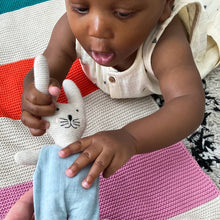 Load image into Gallery viewer, Cotton Knit Child&#39;s Rattle Toy: Rabbit