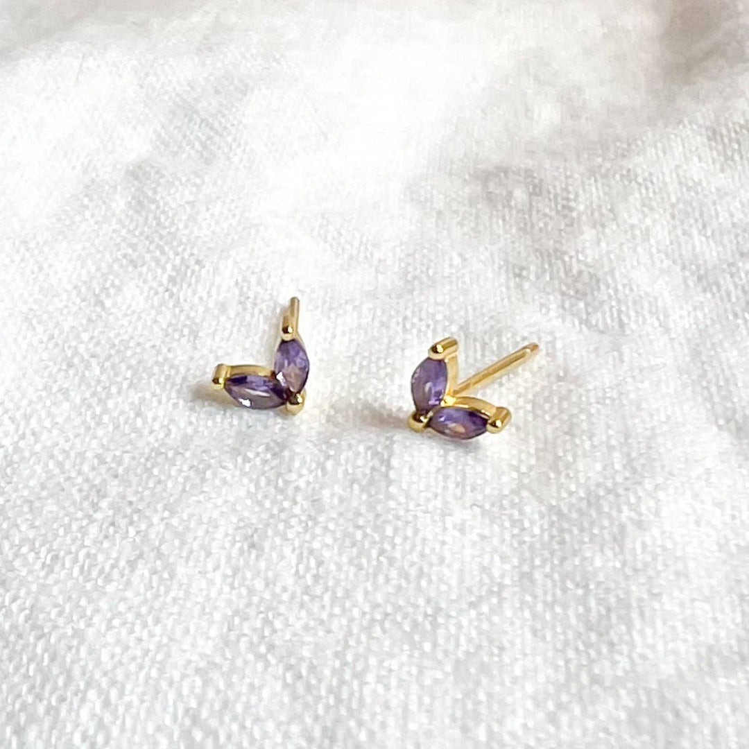 Lilac Winged Earrings NC89