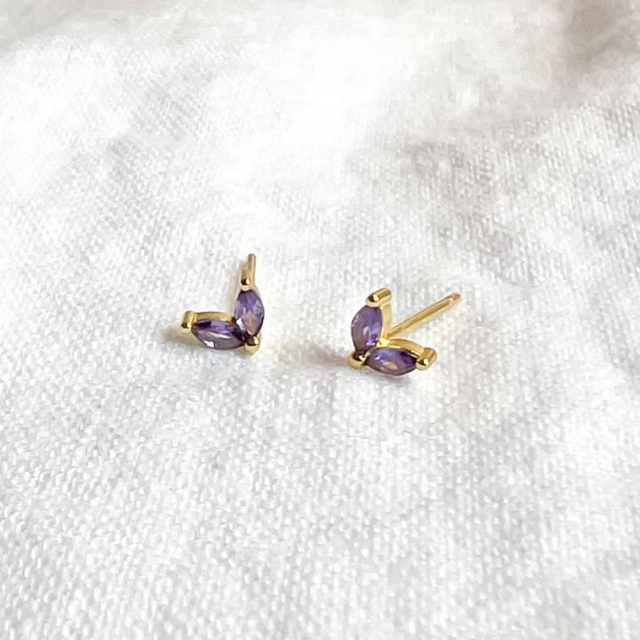 Lilac Winged Earrings NC89