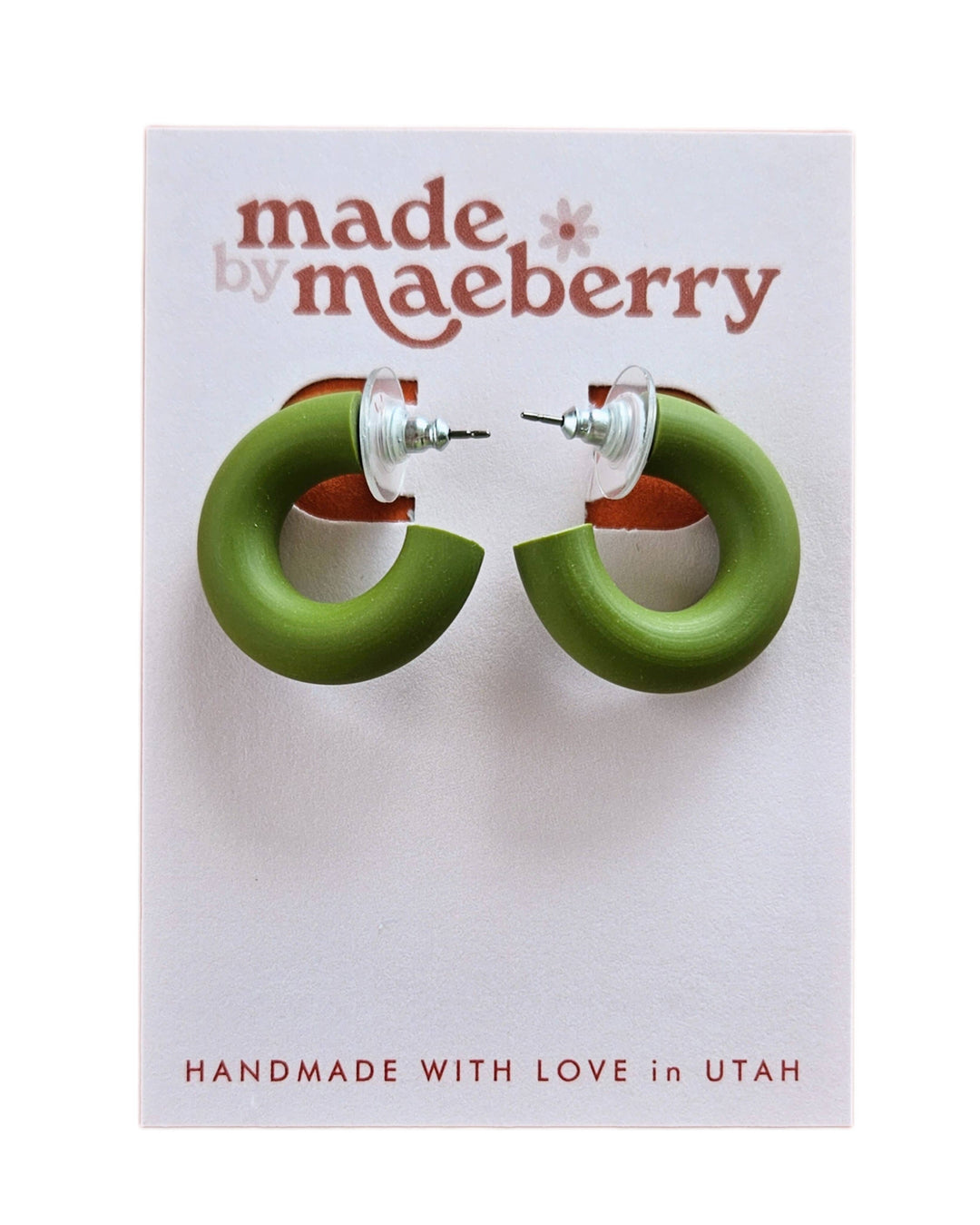 Polymer Clay Chunky Mini Hoop by Made by Maeberry 1" Hoop