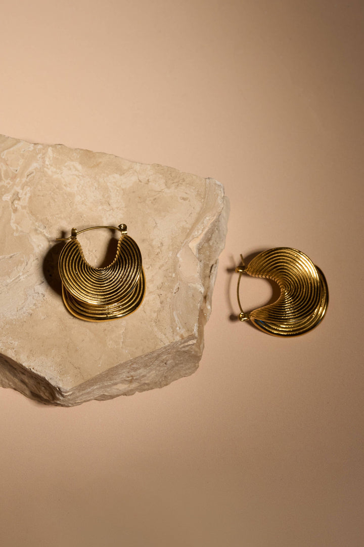 Calypso Hoops - 18K Gold Plated or Stainless Steel PJ398