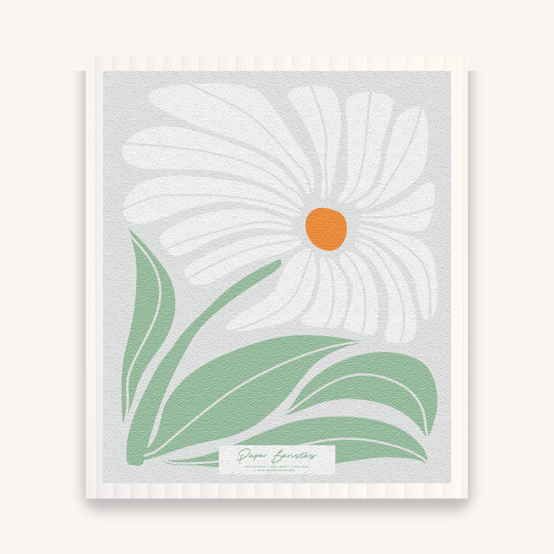 Set of 3 Swedish Dishcloth: Daisy Combo