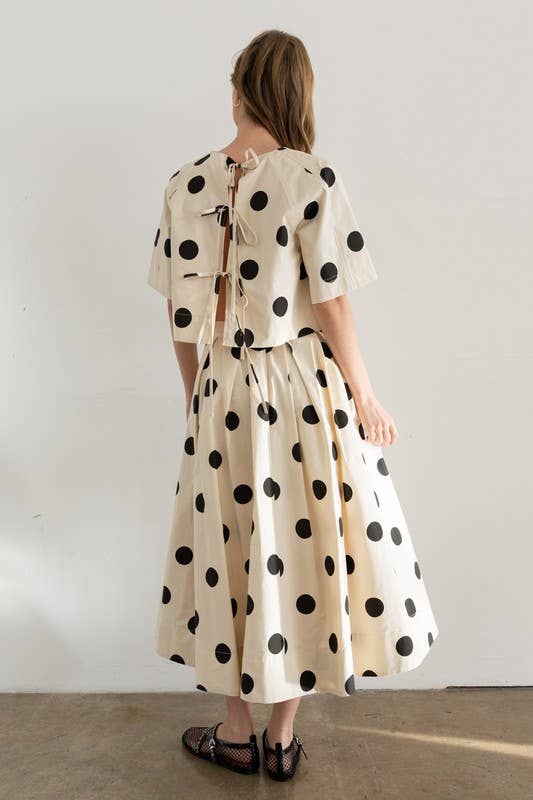 Polka Dot Back-Tie Top HS223