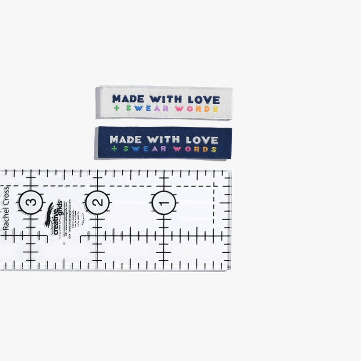 Made with Love &amp; Swear Words Woven Labels | Case of 6 Units