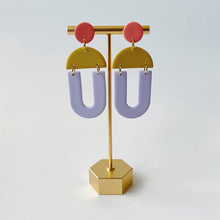 Load image into Gallery viewer, Billie | Blocky Geometric Polymer Clay Earrings