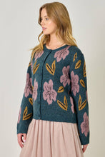 Load image into Gallery viewer, 61133 Floral Sweater Cardigan