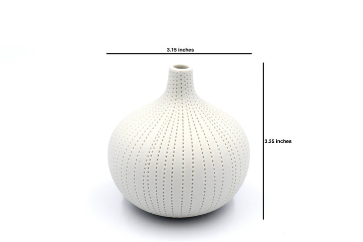 524WH13 CONGO TINY L-Handcrafted Porcelain Bud Vase