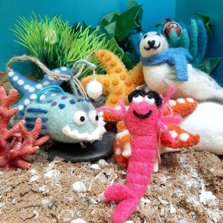 Handmade Felt Eduardo the Seal Hanging Decoration