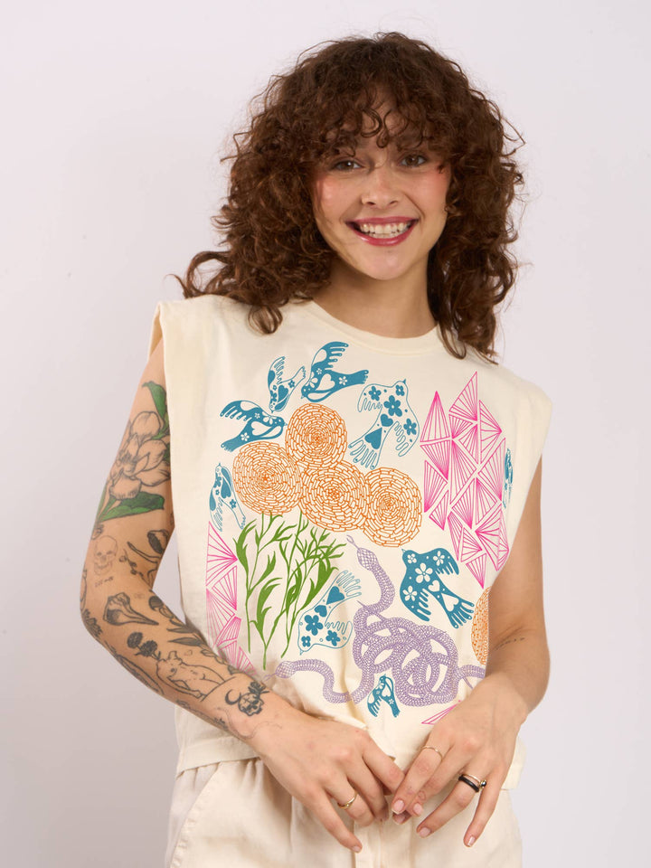 Secret Garden Maisie Heavyweight Muscle Tee SM987