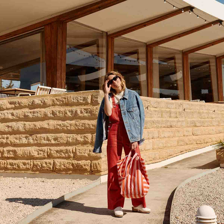 ELISABETH TOTE BAG STRIPES TOMATO / CANDY