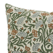 Load image into Gallery viewer, Traditional Block Linen Blend Pillow Cover - Thorny Stems FB03