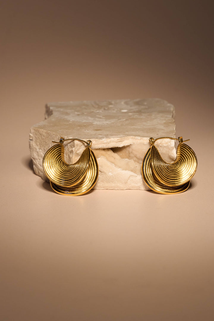 Calypso Hoops - 18K Gold Plated or Stainless Steel PJ398