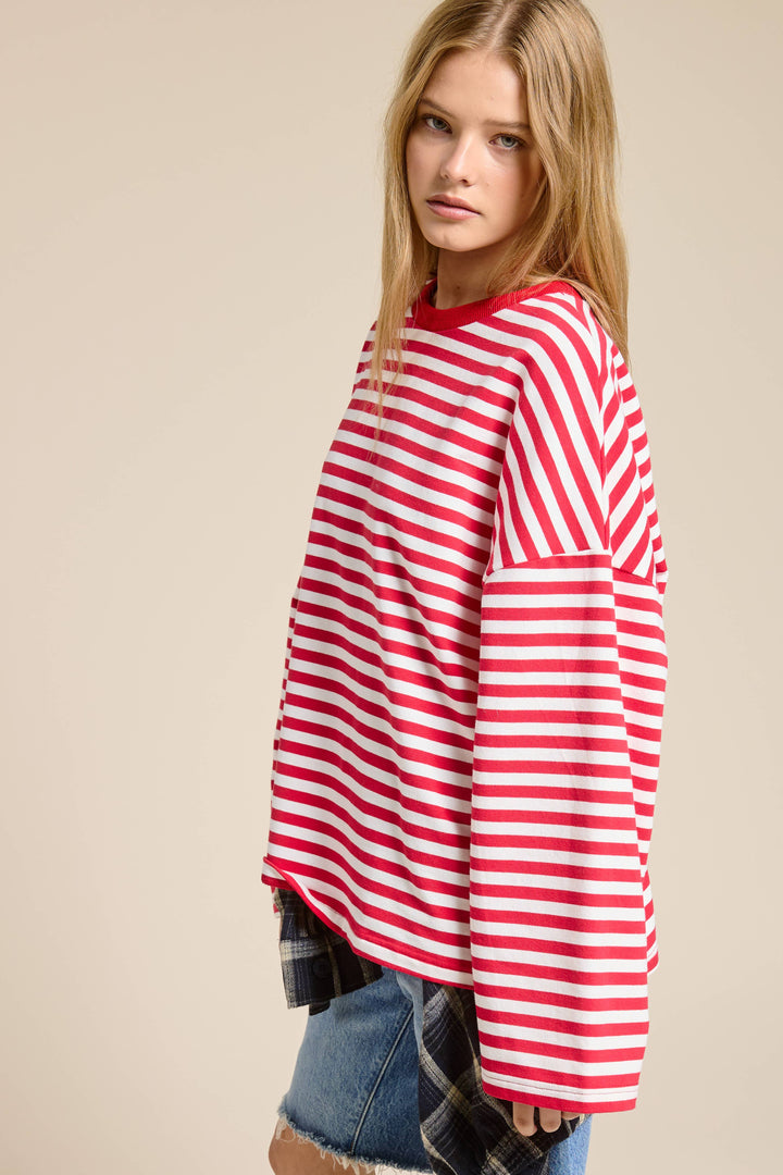 Striped Terry Top MOS23
