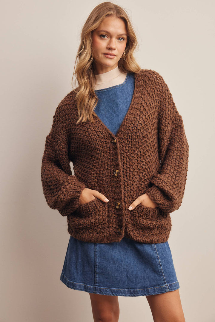 Handmade Chunky Knit Cardigan FSW61