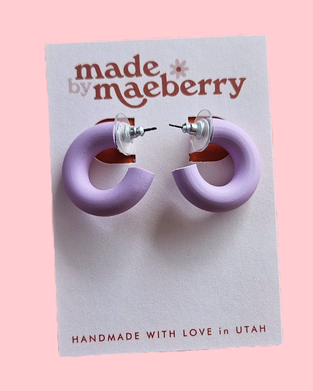 Polymer Clay Chunky Mini Hoop by Made by Maeberry 1" Hoop