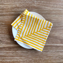 Load image into Gallery viewer, Natural Cotton Cloth Napkins, Warm Painterly Stripes