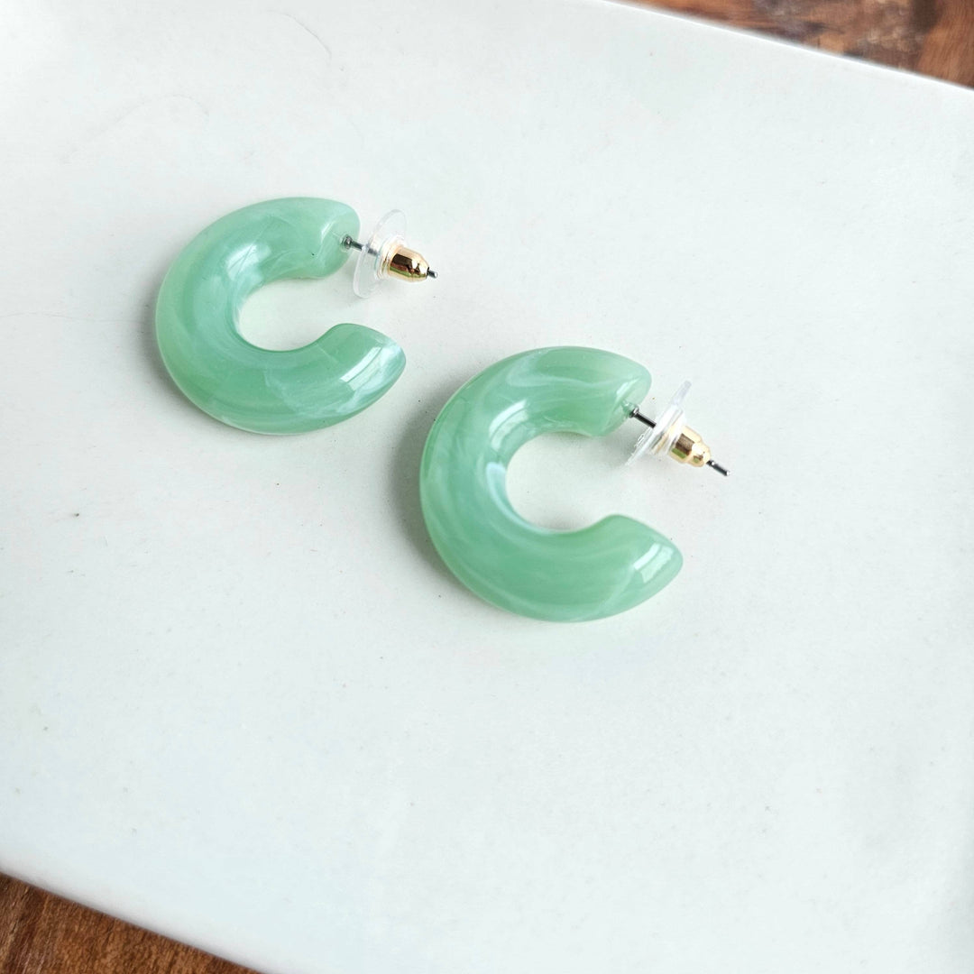 Chloe Hoops - Sage // Jewelry, Earrings, Fall SS231