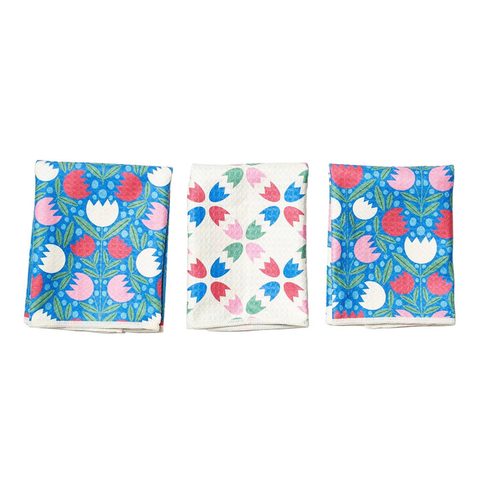 Mighty Mini Towel (Set of 3) Reversible - RJW Spring Growth