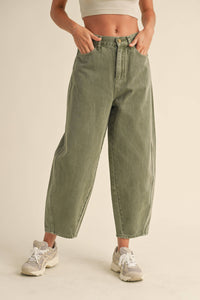 P2891   WASHED BARREL PANTS
