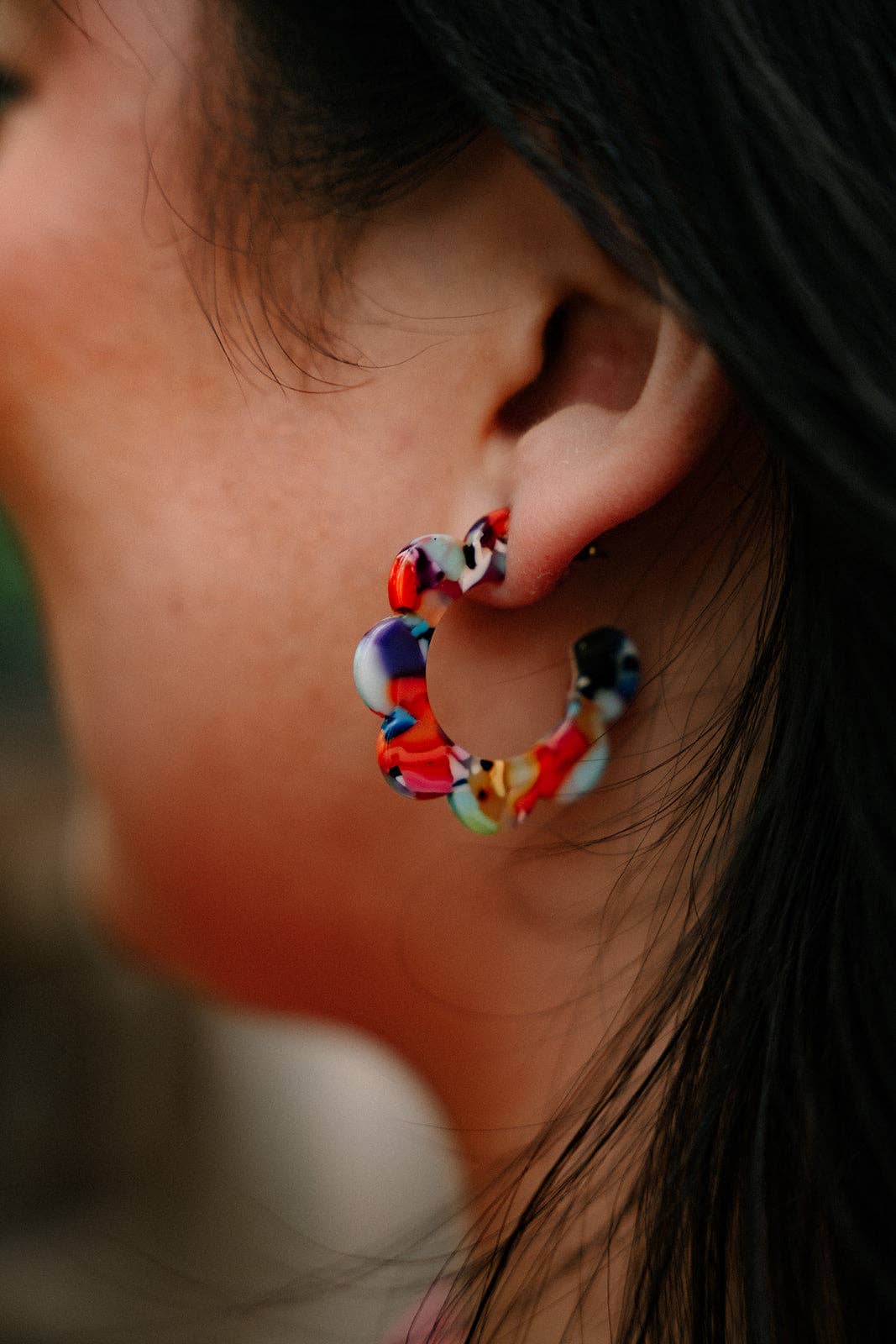 Flora Hoops - Fiesta // Summer Spring Flower Jewelry Earring SS529