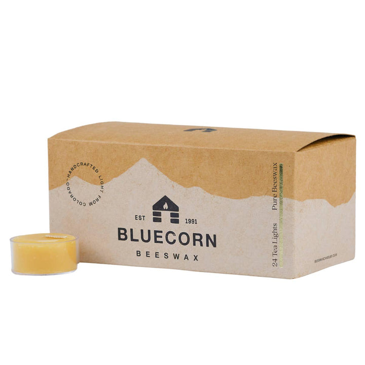Pure Beeswax Tea Light Candles – Eco-Friendly Holiday Decor
