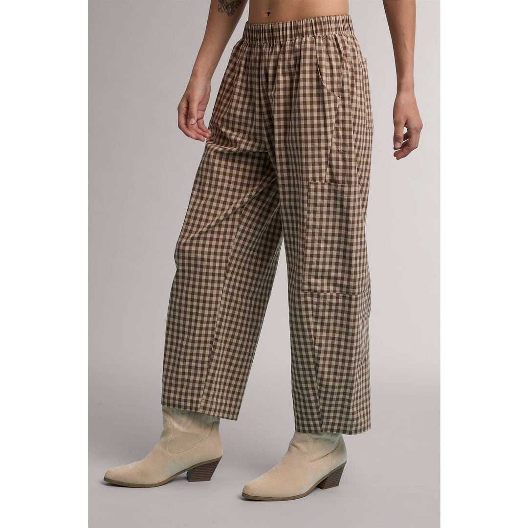 PLAID PATCH POCKET PANTS / WL26