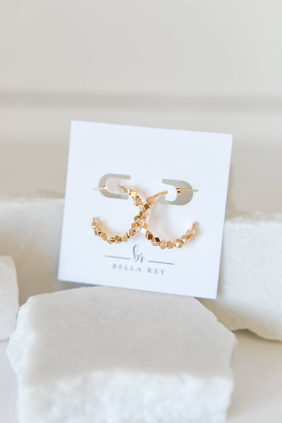 The Suri hoop studs 18k | hypoallergenic BRE46
