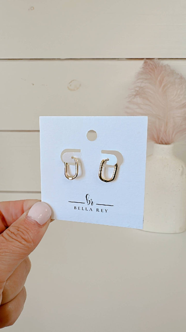 The Brileigh hoops 18k gold plated earrings-huggies BR22
