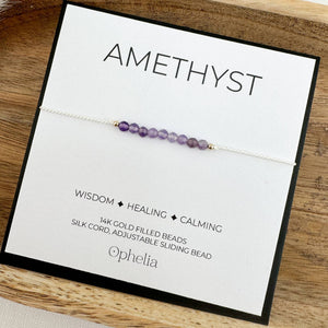 Amethyst Silk Bracelet