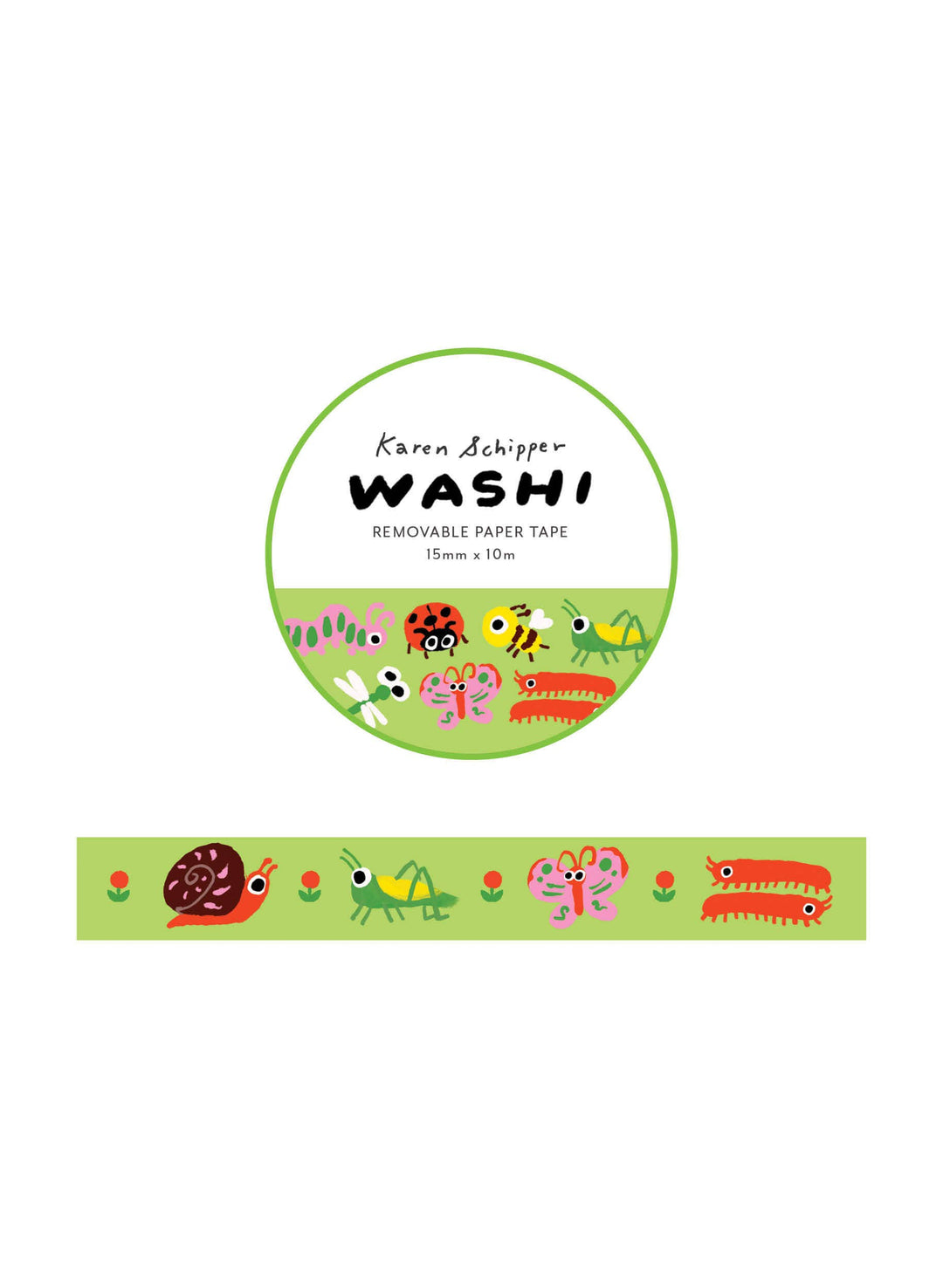 Cute Bugs Washi Tape – Summer Craft Tape | Cute Planner Tape