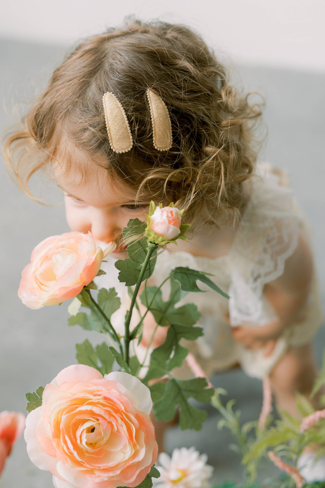 Autumn Floral Fabric Hair Clips FC99