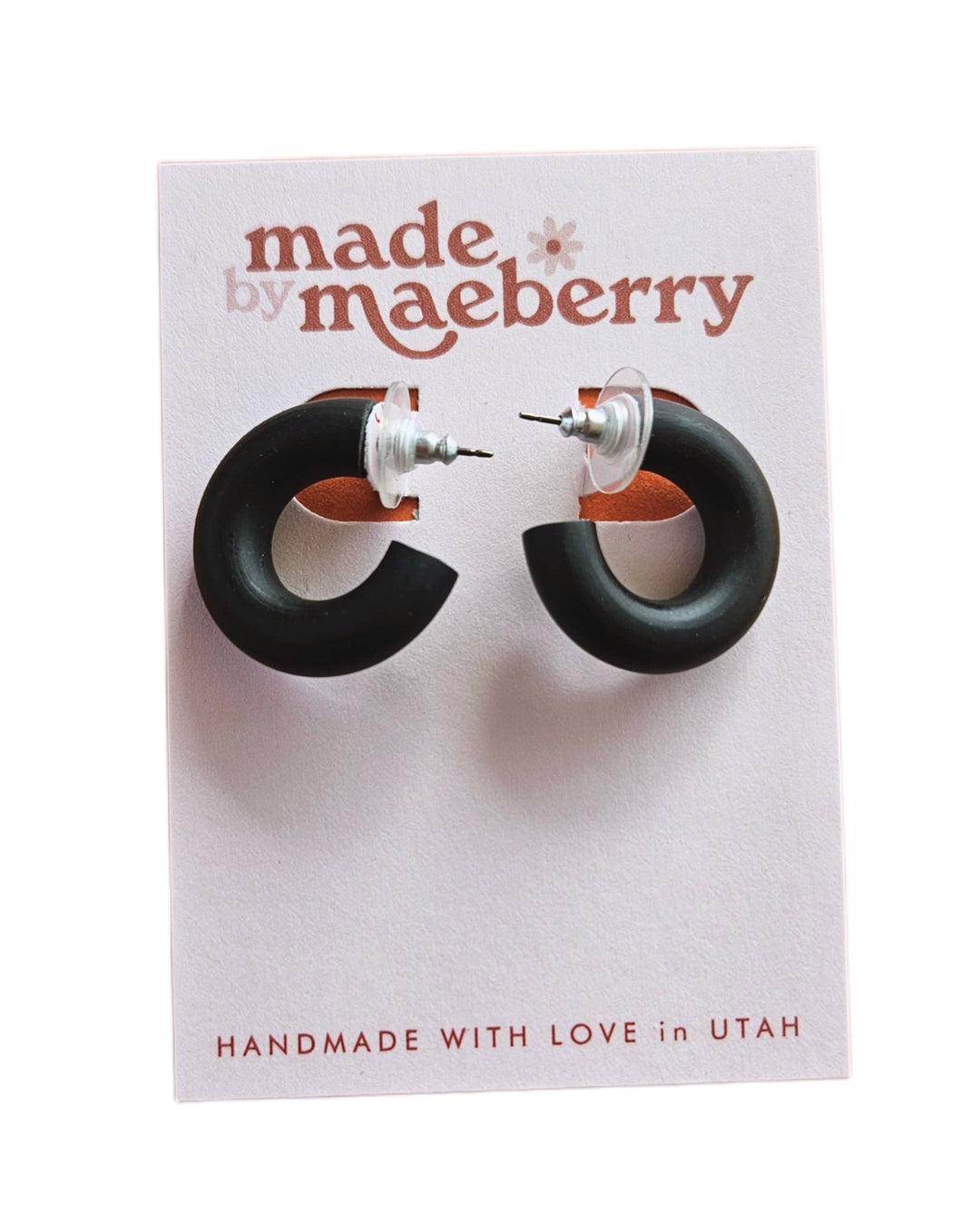 Polymer Clay Chunky Mini Hoop by Made by Maeberry 1" Hoop