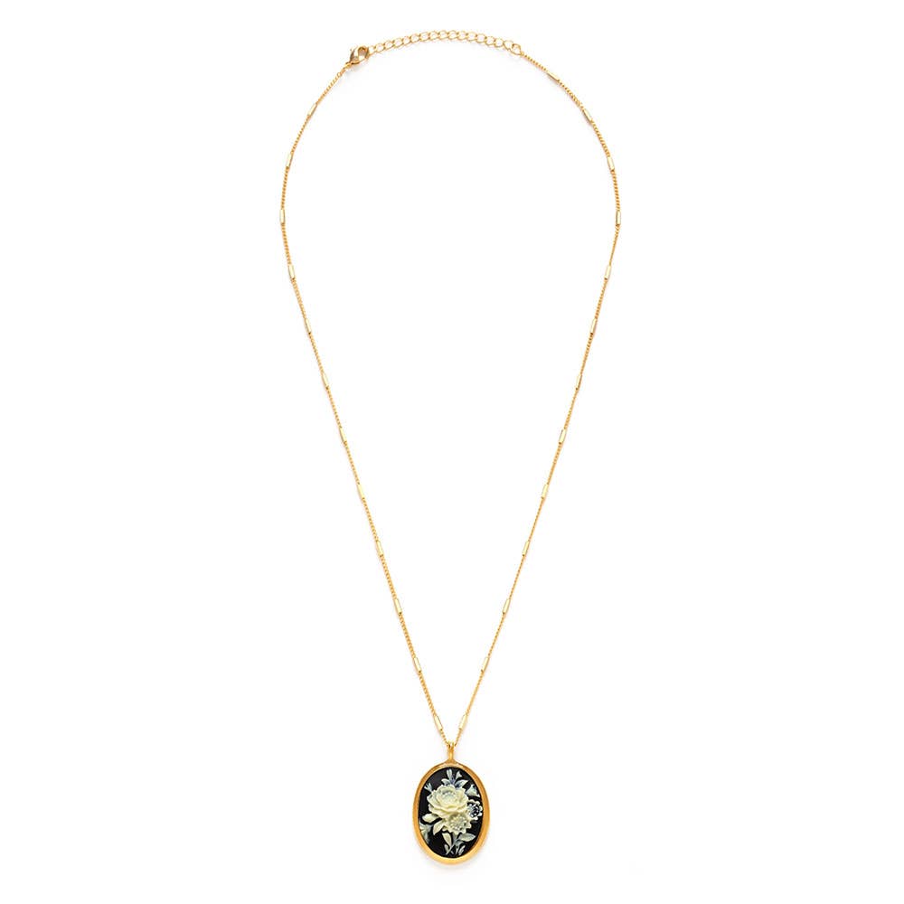Gothic Rose Vintage Cameo Necklace 64C