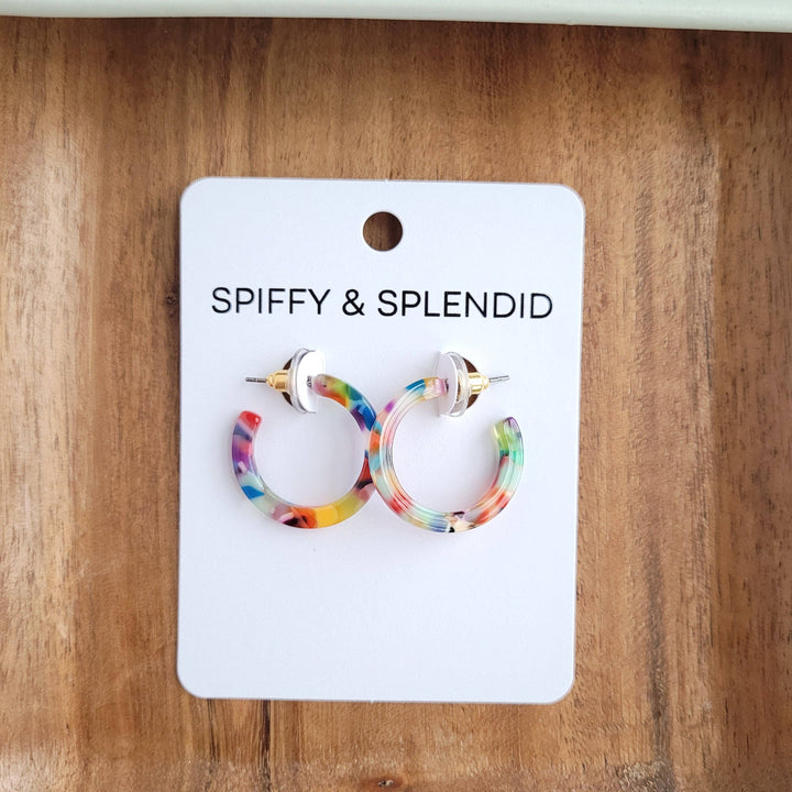 Cam Mini Hoops - Fiesta // Jewelry, Earrings, Best Seller, Gift SS524