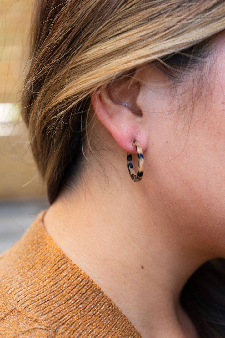 Cam Mini Hoops - Cheetah // Jewelry, Earrings, Fall SS981