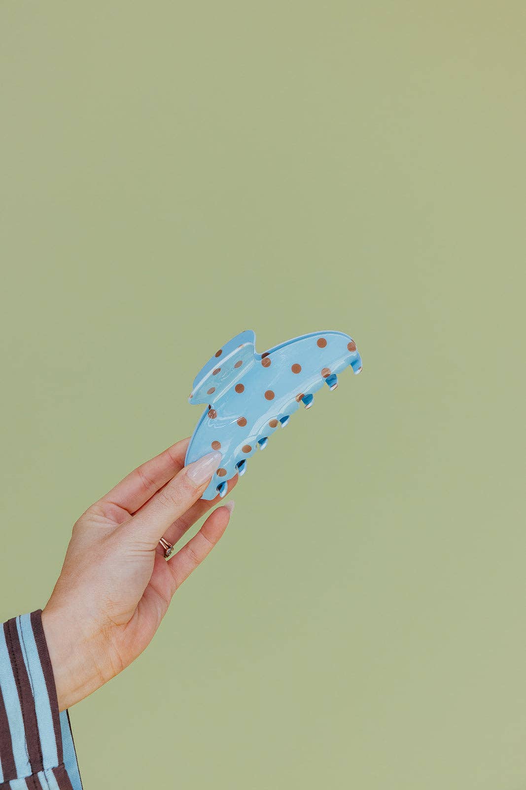 POLKA DOT &amp; STRIPED OVERSIZED CLAWS KX22