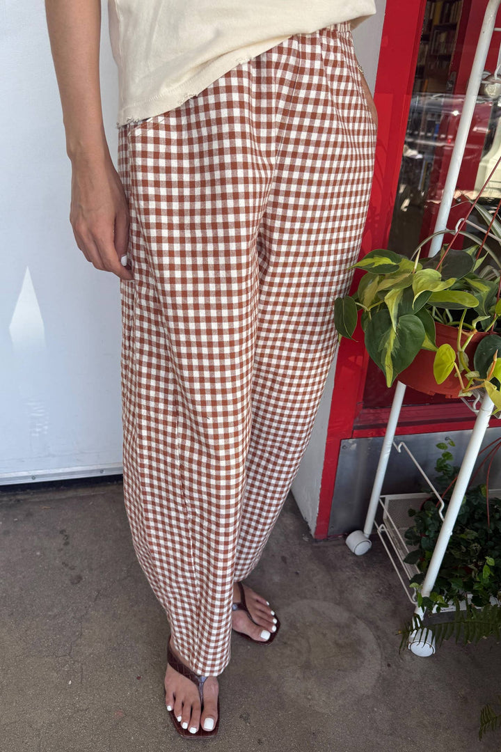 Cinnamon Gingham Arc Pants LB101