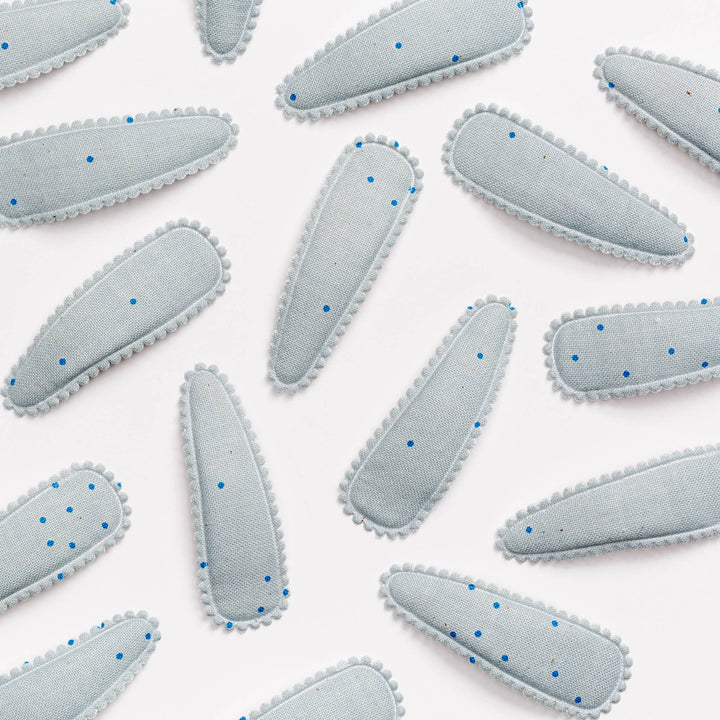 Seaport Organic Blue Dot Hair Clips FC95