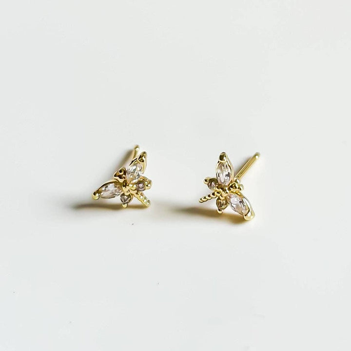 Sparkling Dragonfly Stud