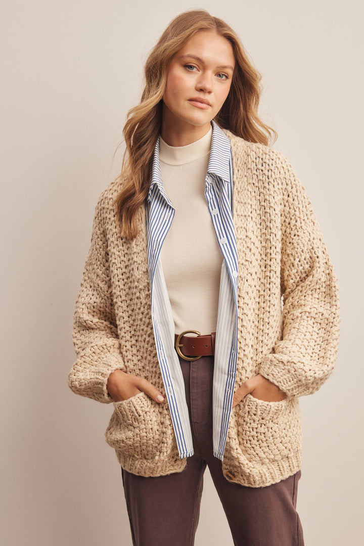 Handmade Chunky Knit Cardigan FSW61
