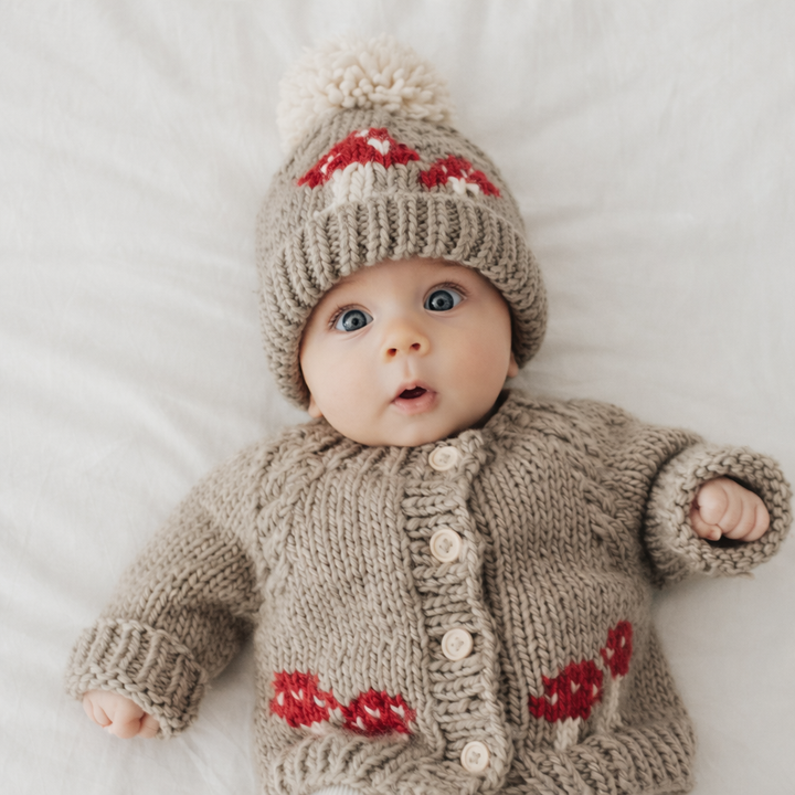 Mushroom Pebble Cardigan Sweater Baby &amp; Toddler