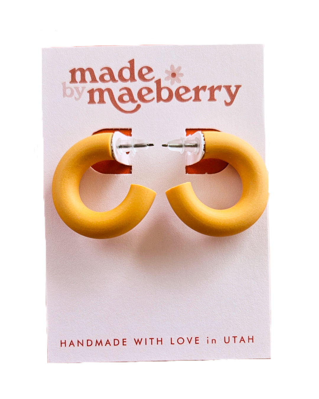 Polymer Clay Chunky Mini Hoop by Made by Maeberry 1" Hoop