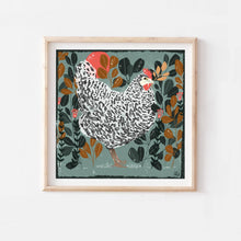 Load image into Gallery viewer, Hen square print 20x20 cm.